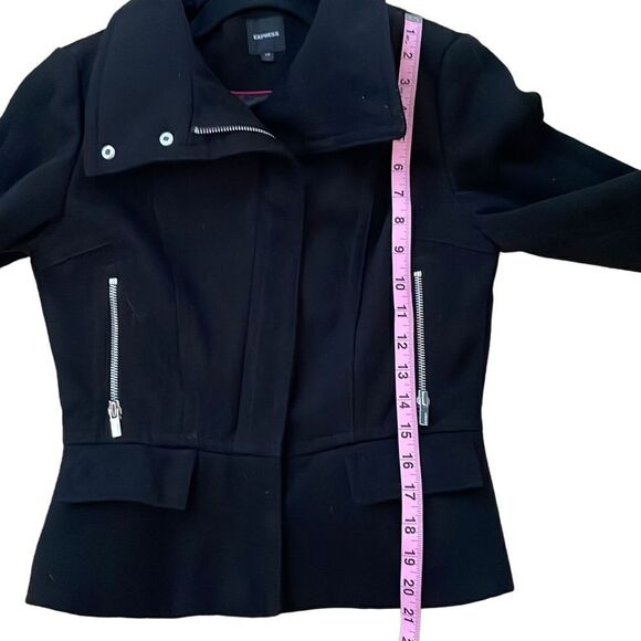 Express ~ Moto inspired Black Jacket ~ fully lined ~ size XS - Picture 11 of 11